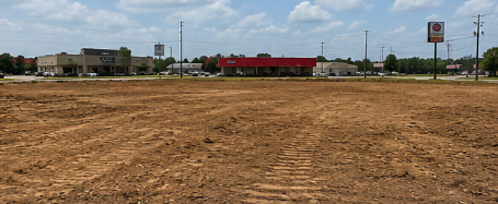 After: Cleared and graded lot ready for development in Bossier City